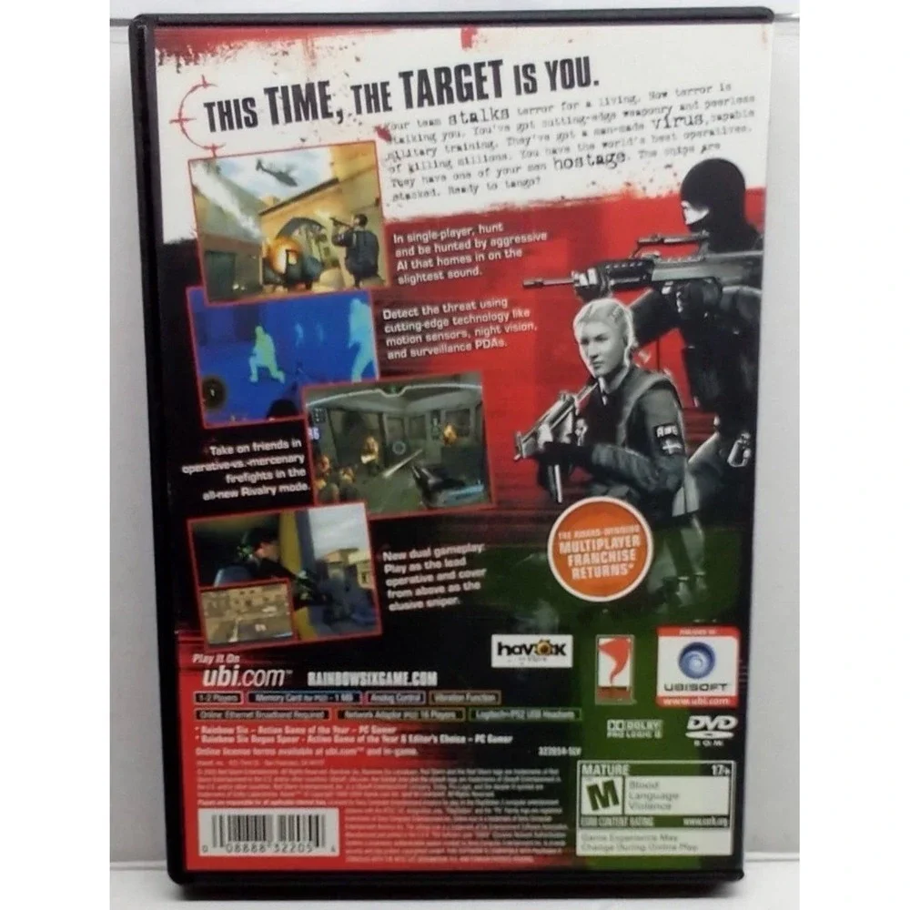 Tom Clancy's Rainbow Six: Lockdown (PlayStation 2, 2005) Complete Tested Working